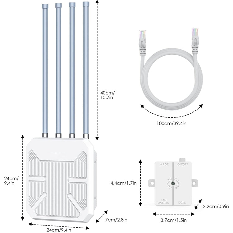 Wavlink WN573HX1 WiFi 6 AX1800 Dual Band Long Range Outdoor WiFi Extender(AU Plug) - Broadband Amplifiers by buy2fix | Online Shopping UK | buy2fix