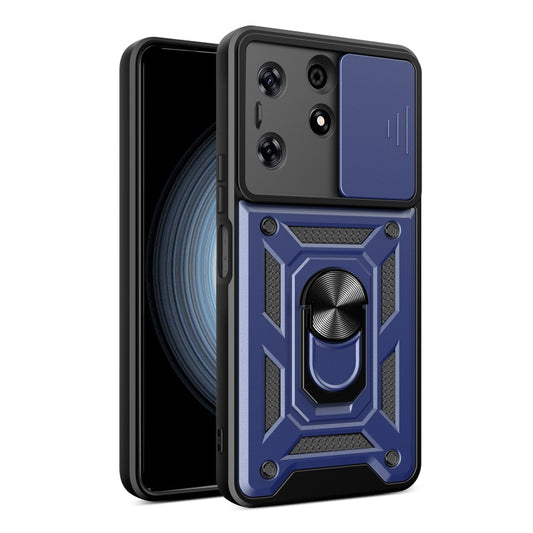 For Tecno Spark 10 Pro Sliding Camera Cover Design TPU+PC Phone Case(Blue) - Tecno Cases by buy2fix | Online Shopping UK | buy2fix