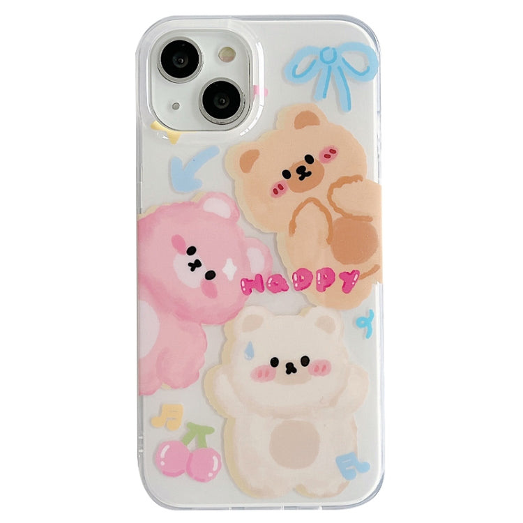 For iPhone 13 Pro IMD Cute Animal Pattern Phone Case(Bear) - iPhone 13 Pro Cases by buy2fix | Online Shopping UK | buy2fix