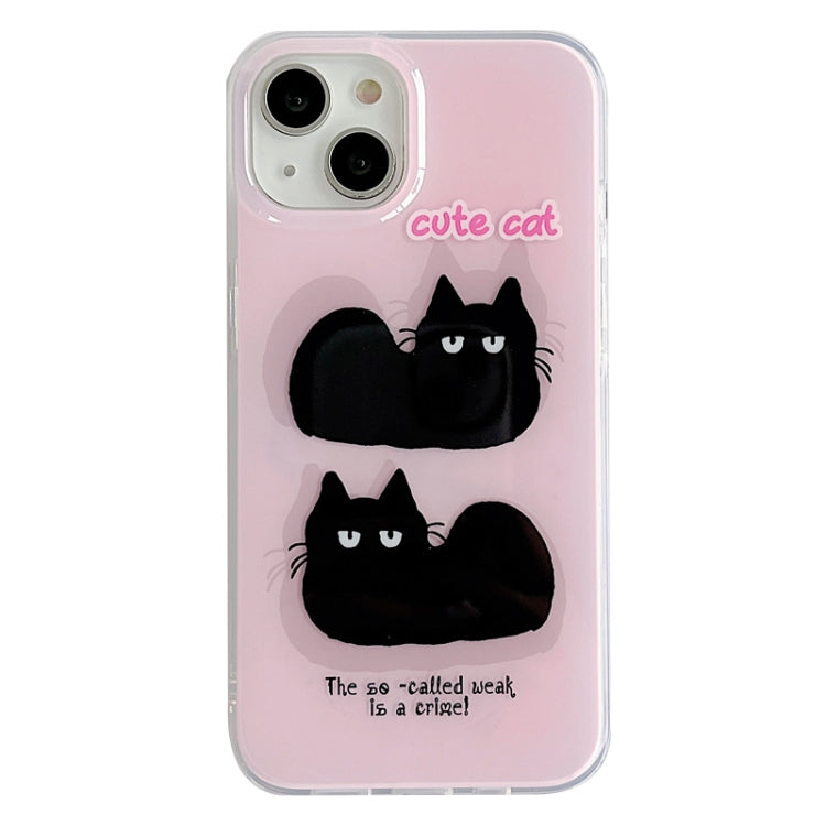 For iPhone 12 Pro Max IMD Cute Animal Pattern Phone Case(Cat) - iPhone 12 Pro Max Cases by buy2fix | Online Shopping UK | buy2fix