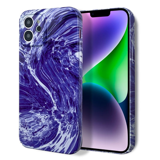 For iPhone 13 Marble Pattern Phone Case(Purple White) - iPhone 13 Cases by buy2fix | Online Shopping UK | buy2fix