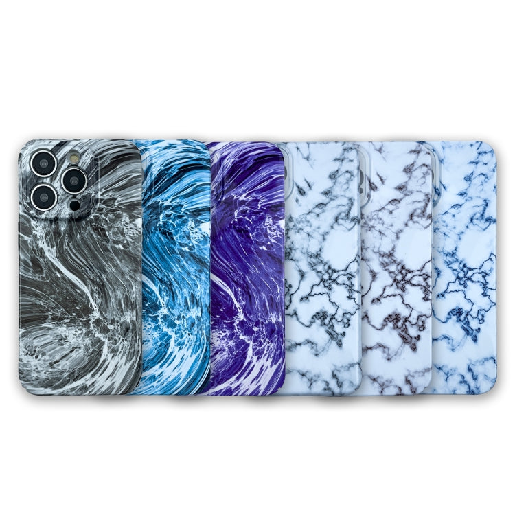 For iPhone XR Marble Pattern Phone Case(Blue White) - More iPhone Cases by buy2fix | Online Shopping UK | buy2fix