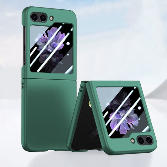 For Samsung Galaxy Z Flip5 Fuel Injection Integrated PC Skin Feel Phone Case(Green) - Galaxy Z Flip5 Cases by buy2fix | Online Shopping UK | buy2fix
