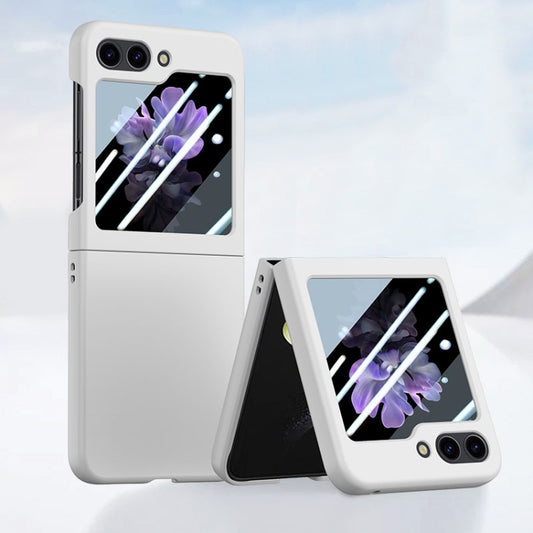 For Samsung Galaxy Z Flip5 Fuel Injection Integrated PC Skin Feel Phone Case(White) - Galaxy Z Flip5 Cases by buy2fix | Online Shopping UK | buy2fix