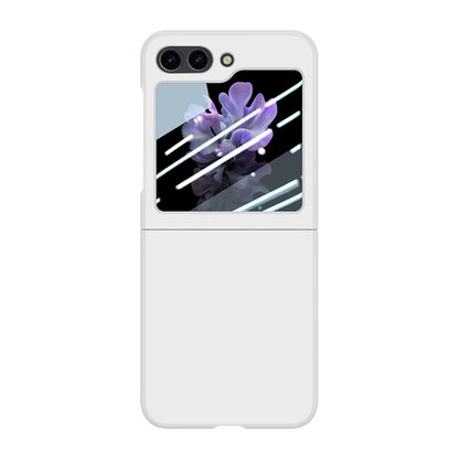 For Samsung Galaxy Z Flip5 Fuel Injection Integrated PC Skin Feel Phone Case(White) - Galaxy Z Flip5 Cases by buy2fix | Online Shopping UK | buy2fix