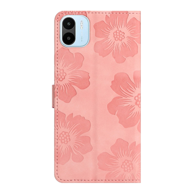 For Xiaomi Redmi A1 Flower Embossing Pattern Leather Phone Case(Pink) - Xiaomi Cases by buy2fix | Online Shopping UK | buy2fix