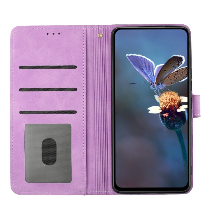 For Xiaomi Redmi Note 8T Flower Embossing Pattern Leather Phone Case(Purple) - Xiaomi Cases by buy2fix | Online Shopping UK | buy2fix