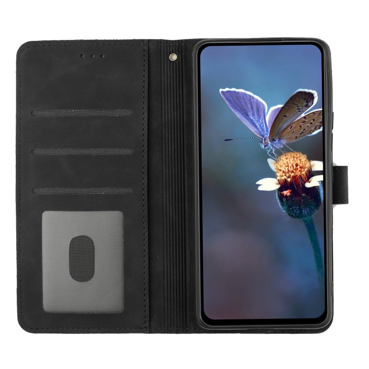 For Xiaomi Redmi Note 10 5G Flower Embossing Pattern Leather Phone Case(Black) - Xiaomi Cases by buy2fix | Online Shopping UK | buy2fix