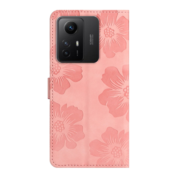 For Xiaomi Redmi Note 12S Flower Embossing Pattern Leather Phone Case(Pink) - Xiaomi Cases by buy2fix | Online Shopping UK | buy2fix