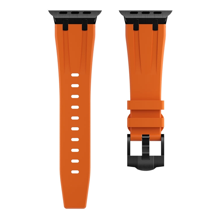 AP Silicone Watch Band For Apple Watch 2 38mm(Black Orange) - Watch Bands by buy2fix | Online Shopping UK | buy2fix