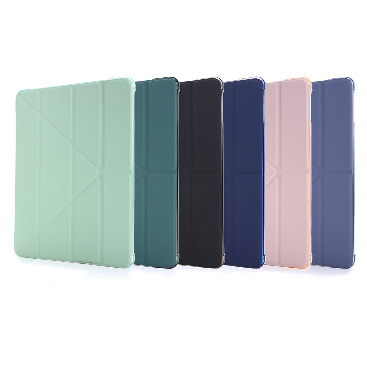 For iPad Air 2 Airbag Deformation Horizontal Flip Leather Case with Holder & Pen Holder(Dark Green) - Apple Accessories by buy2fix | Online Shopping UK | buy2fix