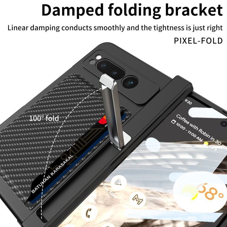 For Google Pixel Fold GKK Integrated Fold Hinge Full Coverage Phone Case with Card Bag(White) - Google Cases by GKK | Online Shopping UK | buy2fix