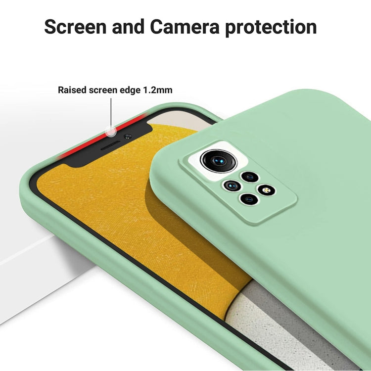 For Xiaomi Redmi Note 12 Pro 4G Pure Color Liquid Silicone Shockproof Phone Case(Green) - Xiaomi Cases by buy2fix | Online Shopping UK | buy2fix
