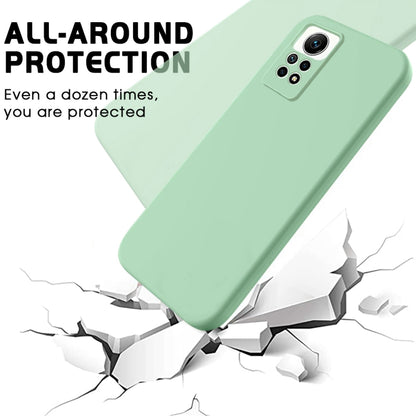For Xiaomi Redmi Note 12 Pro 4G Pure Color Liquid Silicone Shockproof Phone Case(Green) - Xiaomi Cases by buy2fix | Online Shopping UK | buy2fix