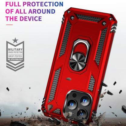 For iPhone 15 Plus Shockproof TPU + PC Phone Case with Holder(Red) - iPhone 15 Plus Cases by buy2fix | Online Shopping UK | buy2fix