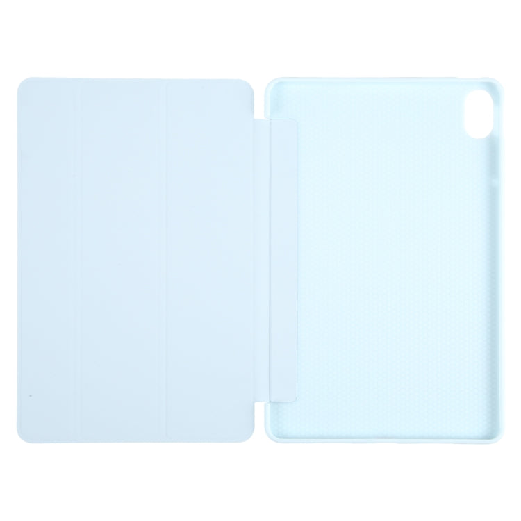 For Huawei MatePad 11 2023 GEBEI 3-folding Holder Shockproof Flip Leather Tablet Case(Sky Blue) - Huawei by GEBEI | Online Shopping UK | buy2fix