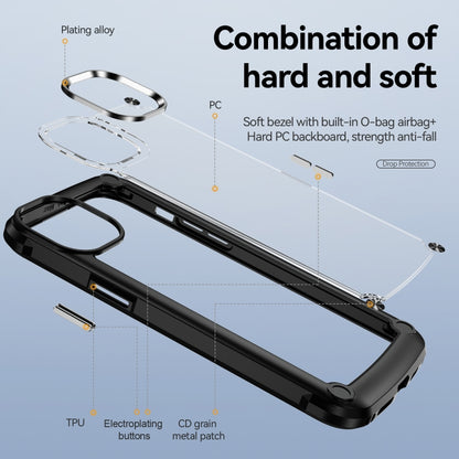 For iPhone 15 Pro TPU + PC Lens Protection Phone Case(Black) - iPhone 15 Pro Cases by buy2fix | Online Shopping UK | buy2fix