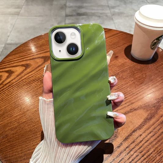 For iPhone 14 /13 Solid Color Wave Texture TPU Phone Case(Green) - iPhone 14 Cases by buy2fix | Online Shopping UK | buy2fix
