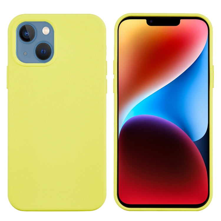 For iPhone 15 Solid Color Silicone Phone Case(Lemon Yellow) - iPhone 15 Cases by buy2fix | Online Shopping UK | buy2fix