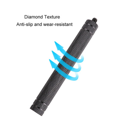 Diamond Texture  Aluminum Alloy Extension Rod Tube(Black) - Others by buy2fix | Online Shopping UK | buy2fix