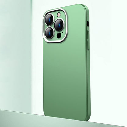 For iPhone 14 Pro Frosted Metal Material Phone Case with Lens Protection(Green) - iPhone 14 Pro Cases by buy2fix | Online Shopping UK | buy2fix