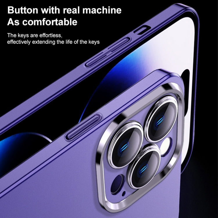 For iPhone 12 Pro Frosted Metal Material Phone Case with Lens Protection(Black) - iPhone 12 / 12 Pro Cases by buy2fix | Online Shopping UK | buy2fix