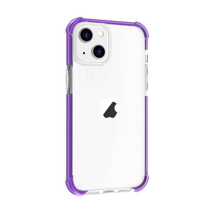 For iPhone 15 Four-corner Shockproof TPU + Acrylic Phone Case(Purple) - iPhone 15 Cases by buy2fix | Online Shopping UK | buy2fix