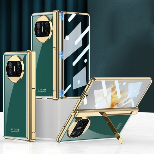 For Huawei Mate X3 GKK Integrated Plating Hinge Folding Phone Case(Green) - Huawei Cases by GKK | Online Shopping UK | buy2fix