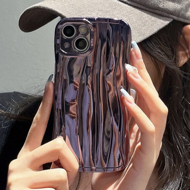 For iPhone SE 2022 /2020 / 8 / 7 Electroplating Water Ripple TPU Phone Case(Purple) - iPhone SE 2022 / 2020 / 8 / 7 Cases by buy2fix | Online Shopping UK | buy2fix