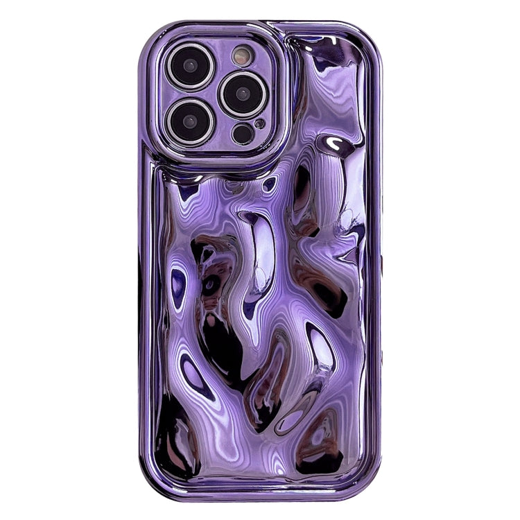 For iPhone 14 Pro Max Electroplating Meteorite Texture TPU Phone Case(Purple) - iPhone 14 Pro Max Cases by buy2fix | Online Shopping UK | buy2fix