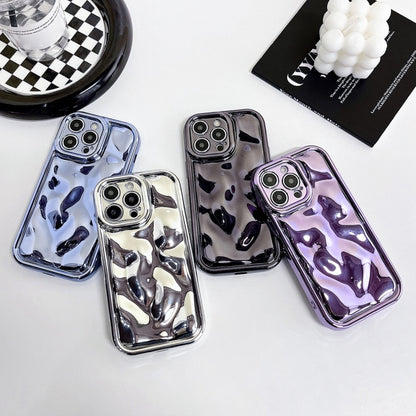 For iPhone 14 Plus Electroplating Meteorite Texture TPU Phone Case(Purple) - iPhone 14 Plus Cases by buy2fix | Online Shopping UK | buy2fix