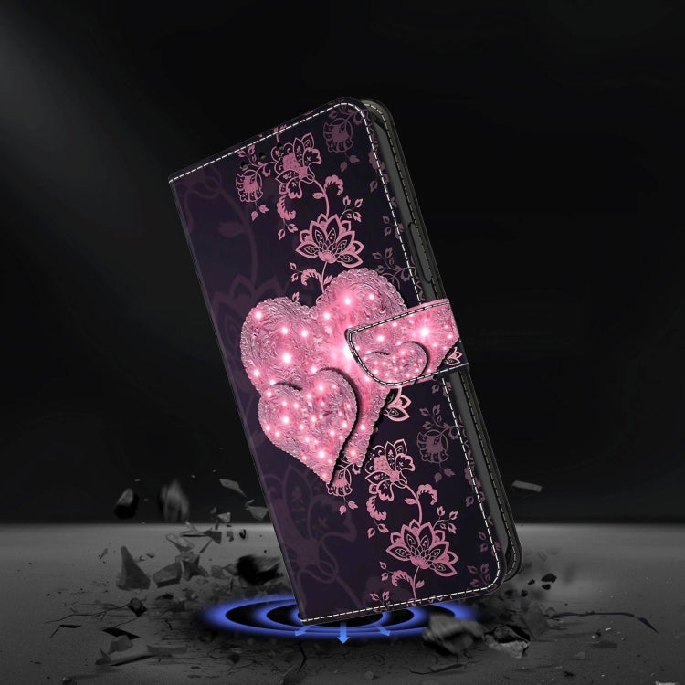 For Xiaomi Redmi 10 Crystal 3D Shockproof Protective Leather Phone Case(Lace Love) - Xiaomi Cases by buy2fix | Online Shopping UK | buy2fix