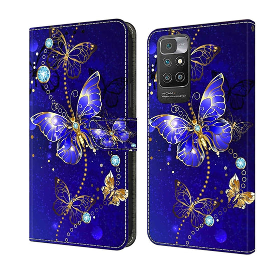 For Xiaomi Redmi 10 Crystal 3D Shockproof Protective Leather Phone Case(Diamond Butterfly) - Xiaomi Cases by buy2fix | Online Shopping UK | buy2fix