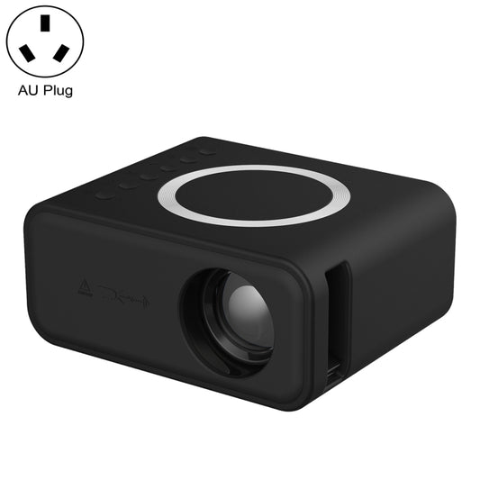 T300S 320x240 24ANSI Lumens Mini LCD Projector Supports Wired & Wireless Same Screen, Specification:AU Plug(Black) - Mini Projector by buy2fix | Online Shopping UK | buy2fix