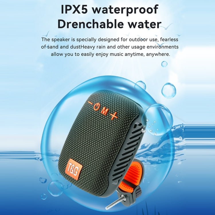 T&G TG-392 Outdoor Bicycle TWS Wireless Bluetooth IPX5 Waterproof Speaker(Light Green) - Waterproof Speaker by T&G | Online Shopping UK | buy2fix