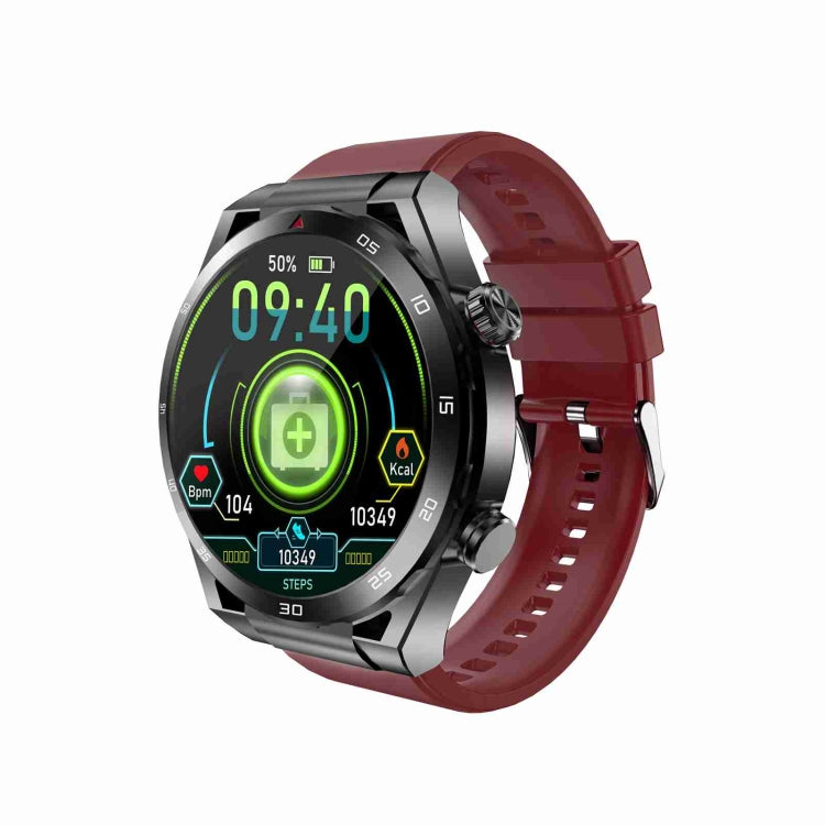 ET450 1.39 inch IP67 Waterproof Silicone Band Smart Watch, Support ECG / Non-invasive Blood Glucose Measurement(Red) - Smart Watches by buy2fix | Online Shopping UK | buy2fix