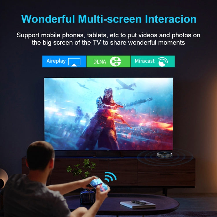 HK1RBOX H8-H618 Android 12.0 Allwinner H618 Quad Core Smart TV Box, Memory:4GB+32GB(US Plug) - Allwinner H6 by buy2fix | Online Shopping UK | buy2fix