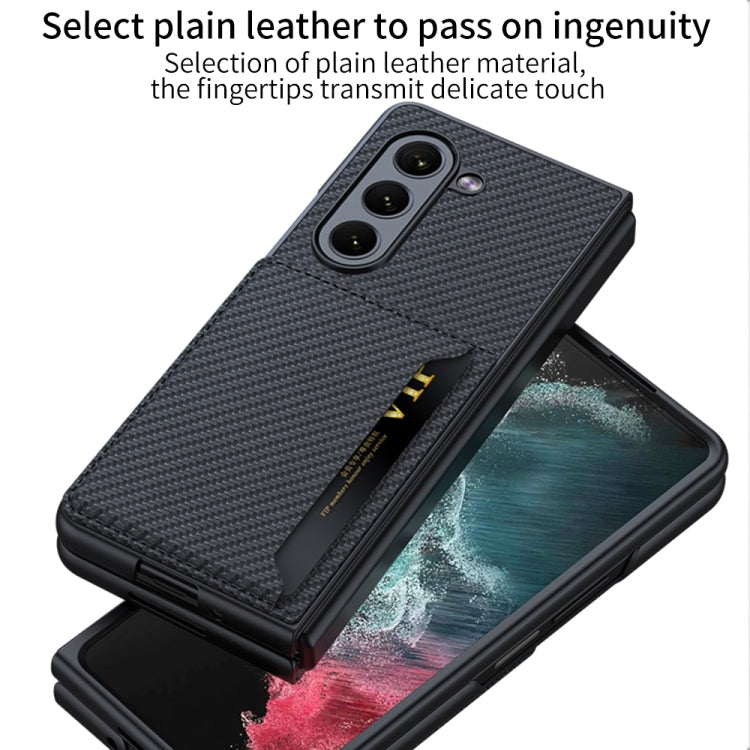 For Samsung Galaxy Z Fold5 GKK Ultra-thin Leather Phone Case with Card Slots(Cross Texture) - Galaxy Z Fold5 Cases by GKK | Online Shopping UK | buy2fix