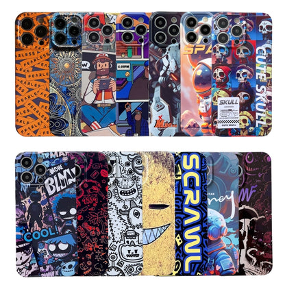 For iPhone 13 Pro Max Painted Pattern Precise Hole PC Phone Case(Golden Robot) - iPhone 13 Pro Max Cases by buy2fix | Online Shopping UK | buy2fix