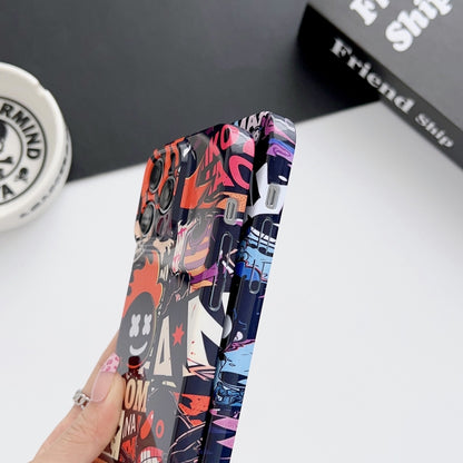 For iPhone 11 Painted Pattern Precise Hole PC Phone Case(Working Comics) - iPhone 11 Cases by buy2fix | Online Shopping UK | buy2fix