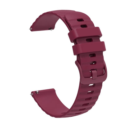 For Huawei Watch 4 / 4 Pro Wavy Dot Pattern Solid Color Silicone Watch Band(Wine Red) - Watch Bands by buy2fix | Online Shopping UK | buy2fix