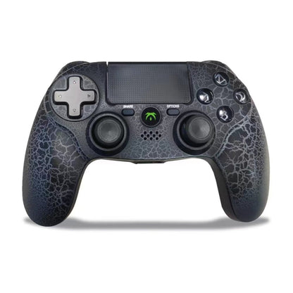 Crack Pattern RGB Light Wireless Game Controller for PS4 / PC / Android / iOS(Black) - Gamepads by buy2fix | Online Shopping UK | buy2fix