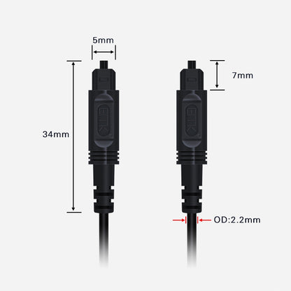 20m EMK OD2.2mm Digital Audio Optical Fiber Cable Plastic Speaker Balance Cable(White) - Audio Optical Cables by EMK | Online Shopping UK | buy2fix