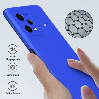 For Xiaomi Redmi Note 12 5G Global GKK Three Stage Splicing Full Coverage PC Phone Case(Blue) - Note 12 Cases by GKK | Online Shopping UK | buy2fix