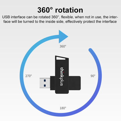 Lenovo Thinkplus USB 3.0 Rotating Flash Drive, Memory:128GB(Black) - USB Flash Drives by Lenovo | Online Shopping UK | buy2fix