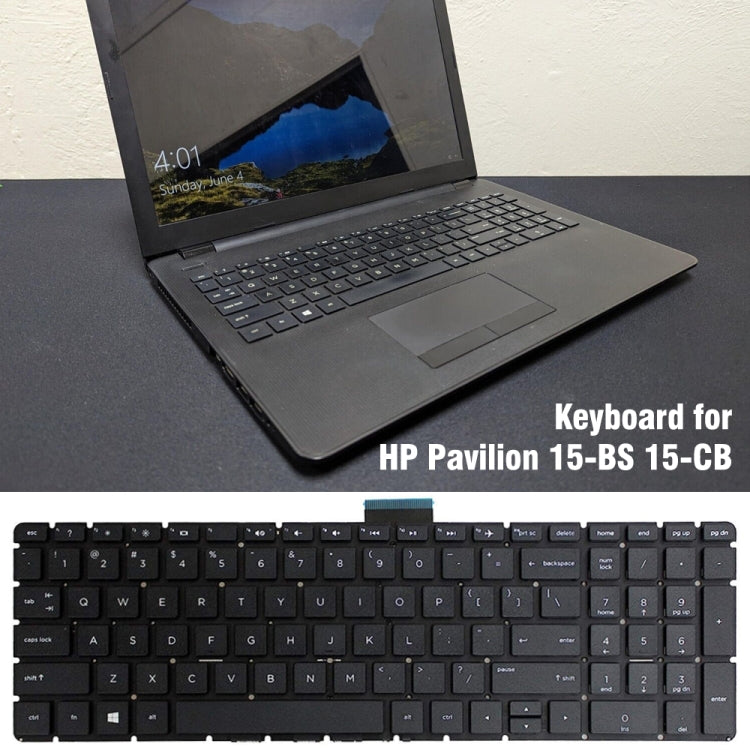 For HP 15-BS / 15-CB US Version Laptop Keyboard - HP Spare Parts by buy2fix | Online Shopping UK | buy2fix