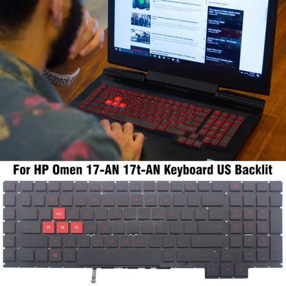 For HP Omen 17-AN / 17T-AN US Version Laptop Backlight Keyboard - HP Spare Parts by buy2fix | Online Shopping UK | buy2fix