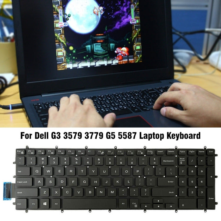 US Version White Word Laptop Keyboard For Dell G3 3579 3779 / G5 5587 / G7 7588(Black) - Dell Spare Parts by buy2fix | Online Shopping UK | buy2fix