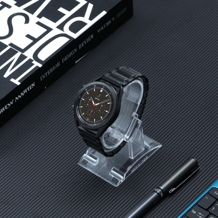 For Huawei Watch 4 Pro/GT3/GT2 Porsche Ver 22mm Three Strains HW Buckle Titanium Steel Watch Band(Black) - Watch Bands by buy2fix | Online Shopping UK | buy2fix