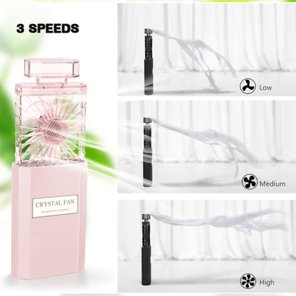 Perfume Shape Portable Fan Hidden Blade Fan(Pink) - Consumer Electronics by buy2fix | Online Shopping UK | buy2fix